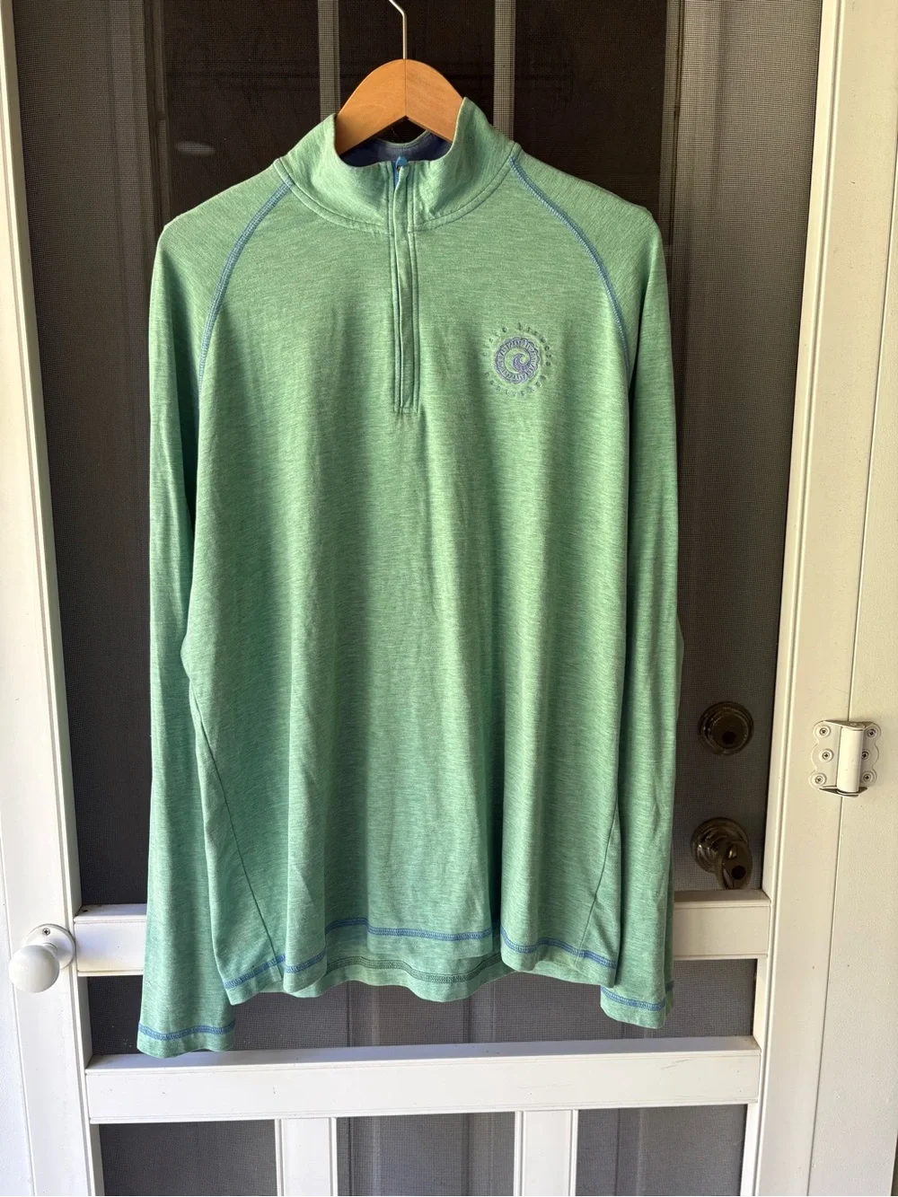 johnnie-O Cisco Brewers Nantucket Mint Green Long-Sleeve Quarter-Zip Rash Guard